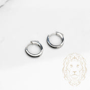 Huggies - Argent cz noir 3mm X 10mm - BOS254