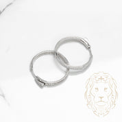 Hoops - Argent cz 3mm x 26mm - BOS257