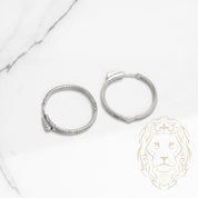 Hoops - Argent cz 3mm x 26mm - BOS257