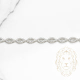 Bracelet - Argent gouttes pavées de cz - BRS356