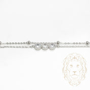 Bracelet - Argent faux stack perles & pierres cz - BRS361