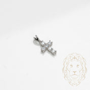 Pendentif - Argent croix en pierres cz - PES247