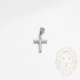 Pendant - Silver cross with CZ stones - PES252