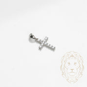 Pendentif - Argent croiz en pierres cz - PES252
