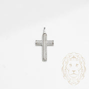 Pendentif - Argent croix pavé de pierres cz - PES253