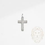 Pendentif - Argent croix pavé de pierres cz - PES253
