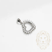 Pendentif - Argent coeur en pierres cz - PES256