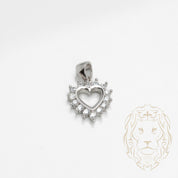 Pendentif - Argent mini coeur en pierres cz - PES257