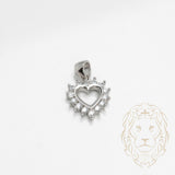 Pendentif - Argent mini coeur en pierres cz - PES257