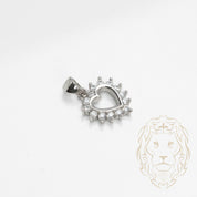 Pendentif - Argent mini coeur en pierres cz - PES257