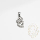 Pendentif - Argent deux coeurs infini pavé de cz - PES258