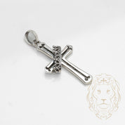 Pendentif - Argent croix & couronne - PES261