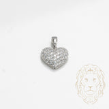 Pendentif - Argent coeur gonflé pavé de cz - PES263