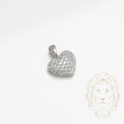 Pendentif - Argent coeur gonflé pavé de cz - PES263