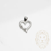 Pendentif - Argent coeur "Love" pavé de cz PES269