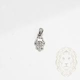 Pendentif - Argent main de fatima en opale bleue avec gravures - PES271