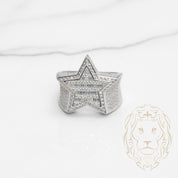Bague - Argent étoile pavé cz - RIS531