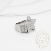 Bague - Argent étoile pavé cz - RIS531