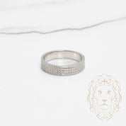 Bague - Argent semi-éternité pavé de cz - RIS535