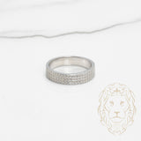 Bague - Argent semi-éternité pavé de cz - RIS535