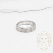 Bague - Argent semi-éternité pavé de cz - RIS535