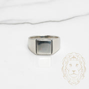 Bague - Argent signet carré vintage - RIS540