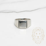 Bague - Argent signet carré vintage - RIS540