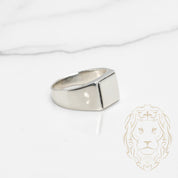 Bague - Argent signet carré vintage - RIS540