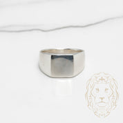 Bague - Argent signet carré poli - RIS541