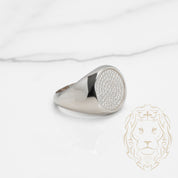 Bague - Argent signet cercle pavé de cz - RIS542