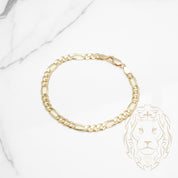 Bracelet - Or 14K jaune figaro 4.6mm - BRG618