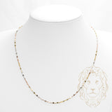 Chaîne - Or 14K tricolore jaune, blanc & rose paillettes 2mm - CHG728