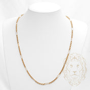 Collier - Or 14K jaune mixte rolo & paperclip 4mm - CHG730