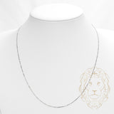 Chaîne - Or 18K blanc figaro carré 1mm - CHG738