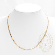 Chaîne - Or 18K tricolore jaune, blanc & rose marin plat 3mm - CHG750