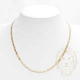 Chaîne - Or 18K tricolore jaune, blanc & rose marin plat 3mm - CHG750