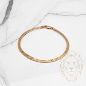 Bracelet - Or 14K jaune chevrons coupe diamant 4mm - BRG625