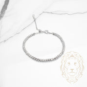 Bracelet - Argent perles coupe lune 3mm - BRS377