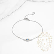 Bracelet - Argent mauvais oeil pavé de cz - BRS391