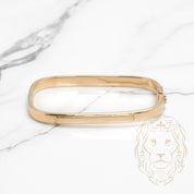 Bracelet jonc - Or 18K jaune rectangulaire poli solide 5.7mm - BRG628