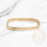 Bracelet jonc - Or 18K jaune rectangulaire poli solide 5.7mm - BRG628