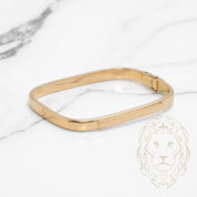 Bracelet jonc - Or 18K jaune rectangulaire poli solide 5.7mm - BRG628