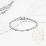 Bracelet - Argent tennis pierres cz 2mm - BRS383