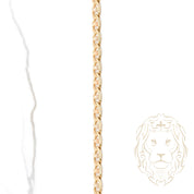 Chaîne - Or 18K tricolore jaune, blanc & rose ancre texturé 4mm - CHG741