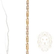 Chaîne - Or 18K deux tons jaune & blanc figaro capri 4mm - CHG749