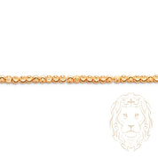 Bracelet - Argent plaqué or perles coupe lune 3mm - BRS376