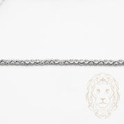 Bracelet - Argent perles coupe lune 3mm - BRS377