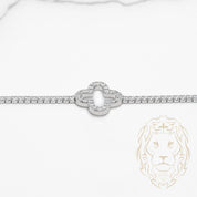 Bracelet - Argent tennis & trèfle en pierres cz - BRS380