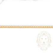 Bracelet - Silver plated gold tennis cz stones 2.5mm - BRS385