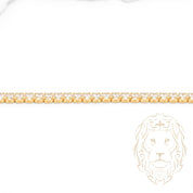 Bracelet - Argent plaqué or tennis pierres cz 3mm - BRS387